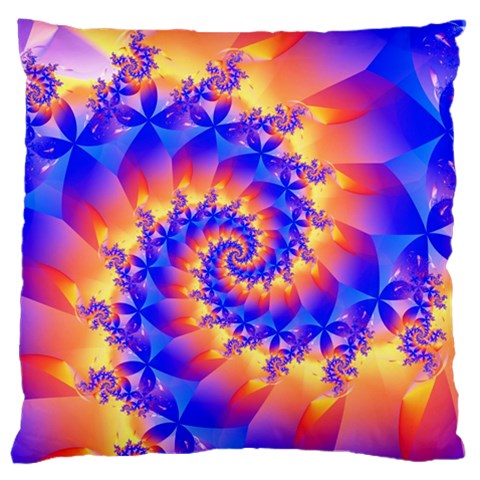 Colorful Psychedelic Spiral Fractal Standard Flano Cushion Case (One Side) from ArtsNow.com Front