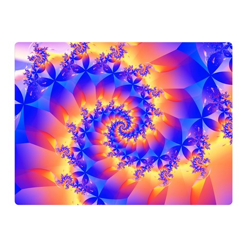 Colorful Psychedelic Spiral Fractal Double Sided Flano Blanket (Mini) from ArtsNow.com 35 x27  Blanket Front