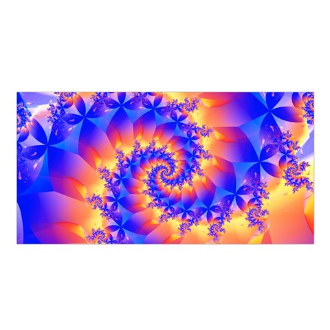 Colorful Psychedelic Spiral Fractal Satin Shawl from ArtsNow.com Front