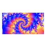 Colorful Psychedelic Spiral Fractal Satin Shawl