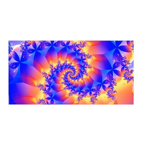 Colorful Psychedelic Spiral Fractal Satin Wrap from ArtsNow.com Front