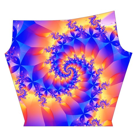 Colorful Psychedelic Spiral Fractal Yoga Cropped Leggings from ArtsNow.com Left