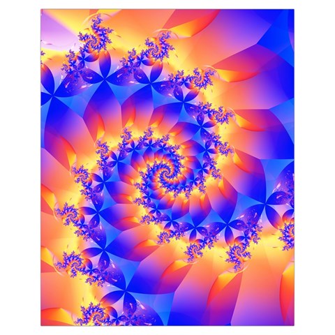 Colorful Psychedelic Spiral Fractal Drawstring Pouch (XL) from ArtsNow.com Front