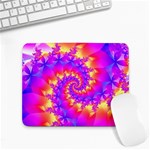 Colorful Psychedelic Spiral Fractal Small Mousepad