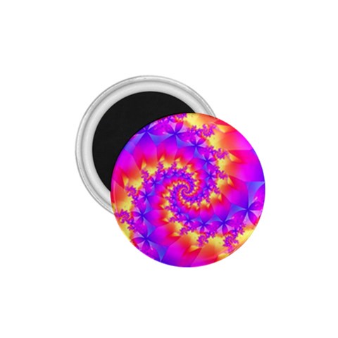 Colorful Psychedelic Spiral Fractal 1.75  Magnet from ArtsNow.com Front