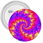 Colorful Psychedelic Spiral Fractal 3  Button