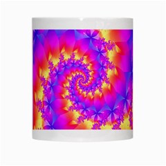 Colorful Psychedelic Spiral Fractal White Mug from ArtsNow.com Center