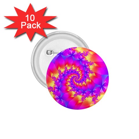 Colorful Psychedelic Spiral Fractal 1.75  Button (10 pack)  from ArtsNow.com Front