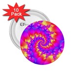 Colorful Psychedelic Spiral Fractal 2.25  Button (10 pack)