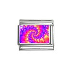 Colorful Psychedelic Spiral Fractal Italian Charm (9mm)