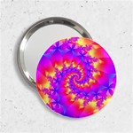 Colorful Psychedelic Spiral Fractal 2.25  Handbag Mirror