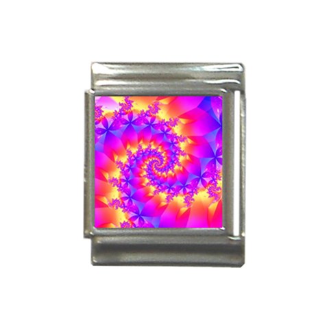 Colorful Psychedelic Spiral Fractal Italian Charm (13mm) from ArtsNow.com Front