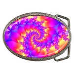 Colorful Psychedelic Spiral Fractal Belt Buckle