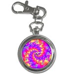 Colorful Psychedelic Spiral Fractal Key Chain Watch