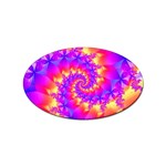 Colorful Psychedelic Spiral Fractal Sticker (Oval)