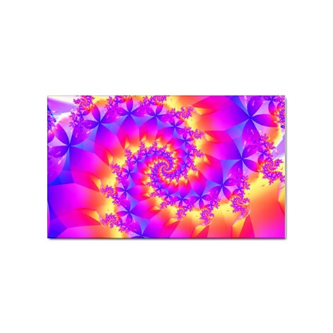 Colorful Psychedelic Spiral Fractal Sticker (Rectangular) from ArtsNow.com Front