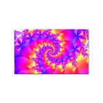 Colorful Psychedelic Spiral Fractal Sticker (Rectangular)