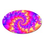 Colorful Psychedelic Spiral Fractal Magnet (Oval)