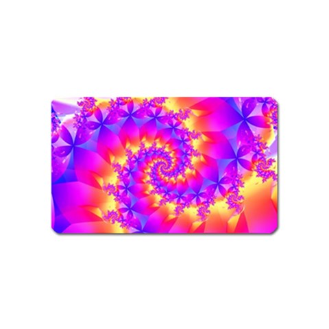 Colorful Psychedelic Spiral Fractal Magnet (Name Card) from ArtsNow.com Front