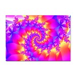 Colorful Psychedelic Spiral Fractal Sticker A4 (10 pack)