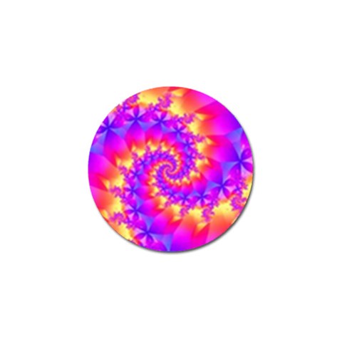 Colorful Psychedelic Spiral Fractal Golf Ball Marker from ArtsNow.com Front