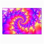 Colorful Psychedelic Spiral Fractal Postcard 4  x 6 