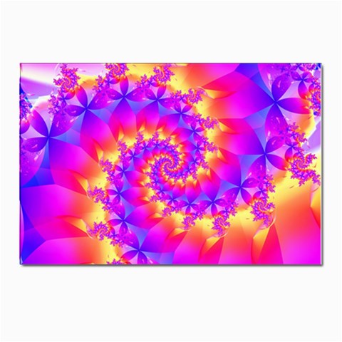 Colorful Psychedelic Spiral Fractal Postcard 4 x 6  (Pkg of 10) from ArtsNow.com Front