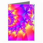 Colorful Psychedelic Spiral Fractal Greeting Card