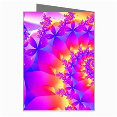 Colorful Psychedelic Spiral Fractal Greeting Card from ArtsNow.com Right