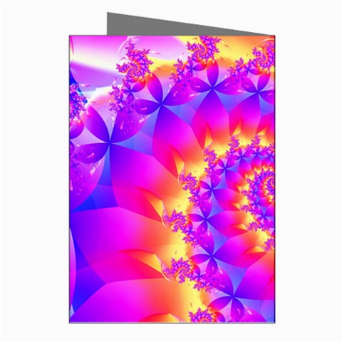 Colorful Psychedelic Spiral Fractal Greeting Cards (Pkg of 8) from ArtsNow.com Right