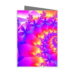 Colorful Psychedelic Spiral Fractal Mini Greeting Card from ArtsNow.com Right