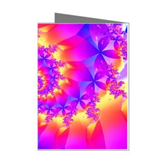 Colorful Psychedelic Spiral Fractal Mini Greeting Cards (Pkg of 8) from ArtsNow.com Left