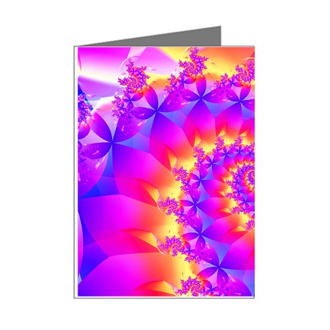 Colorful Psychedelic Spiral Fractal Mini Greeting Cards (Pkg of 8) from ArtsNow.com Right