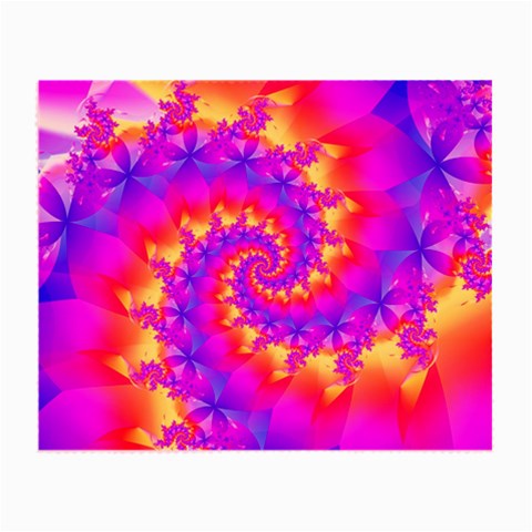 Colorful Psychedelic Spiral Fractal Small Glasses Cloth from ArtsNow.com Front