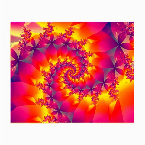 Colorful Psychedelic Spiral Fractal Small Glasses Cloth from ArtsNow.com Front