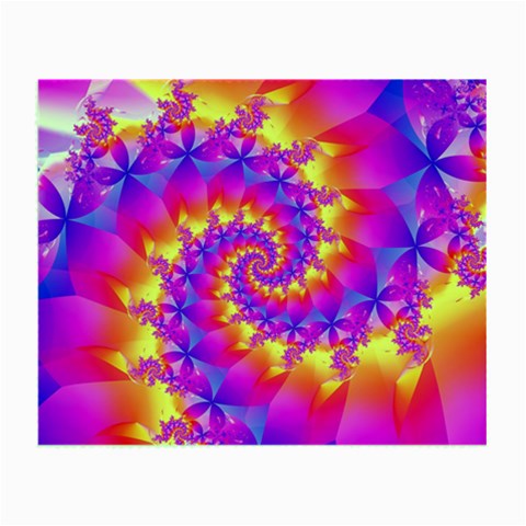 Colorful Psychedelic Spiral Fractal Small Glasses Cloth from ArtsNow.com Front