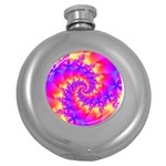 Colorful Psychedelic Spiral Fractal Hip Flask (5 oz)