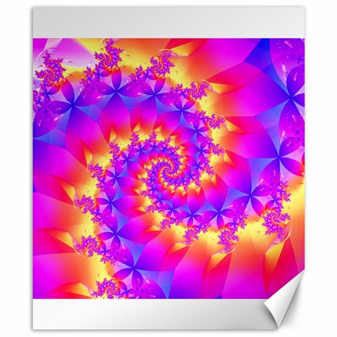 Colorful Psychedelic Spiral Fractal Canvas 8  x 10  from ArtsNow.com 8.15 x9.66  Canvas - 1