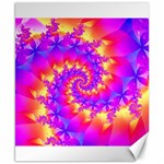 Colorful Psychedelic Spiral Fractal Canvas 8  x 10 