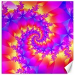 Colorful Psychedelic Spiral Fractal Canvas 12  x 12 