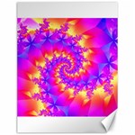 Colorful Psychedelic Spiral Fractal Canvas 12  x 16 