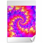 Colorful Psychedelic Spiral Fractal Canvas 12  x 18 