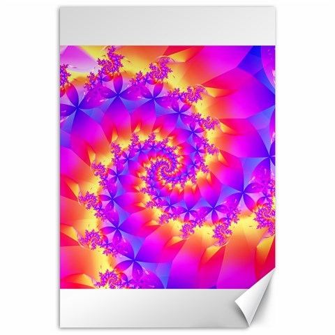 Colorful Psychedelic Spiral Fractal Canvas 24  x 36  from ArtsNow.com 23.35 x34.74  Canvas - 1