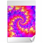 Colorful Psychedelic Spiral Fractal Canvas 24  x 36 