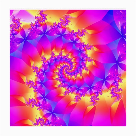 Colorful Psychedelic Spiral Fractal Medium Glasses Cloth from ArtsNow.com Front