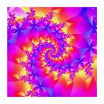 Colorful Psychedelic Spiral Fractal Medium Glasses Cloth