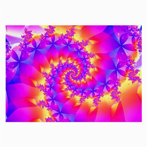 Colorful Psychedelic Spiral Fractal Large Glasses Cloth from ArtsNow.com Front