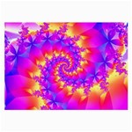 Colorful Psychedelic Spiral Fractal Large Glasses Cloth