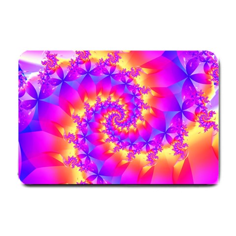 Colorful Psychedelic Spiral Fractal Small Doormat from ArtsNow.com 24 x16  Door Mat