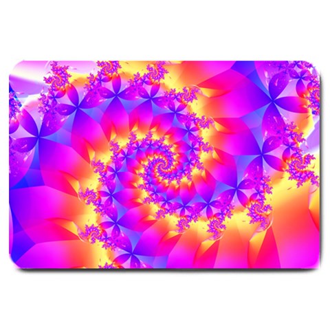 Colorful Psychedelic Spiral Fractal Large Doormat from ArtsNow.com 30 x20  Door Mat